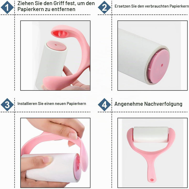 Ersatzrolle für Fusselrolle, Lint Roller Refills für Kleidung Sofa Bett und Teppich 4 Stück 240 Blät