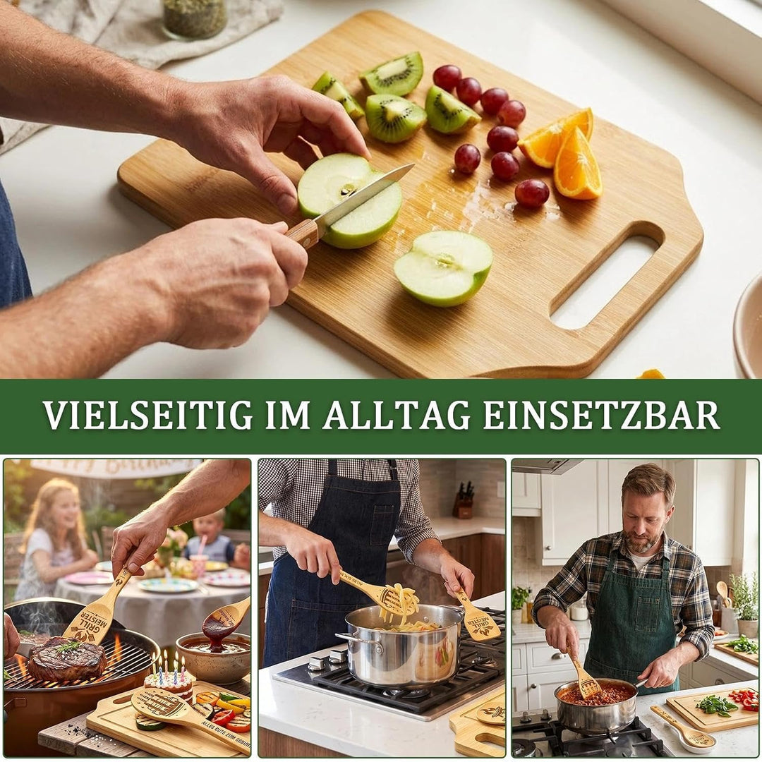 Geschenk 40. Geburtstag Männer - Geschenke zum 40 Geburtstag Mann, Graviertes Bambus Schneidebrett S