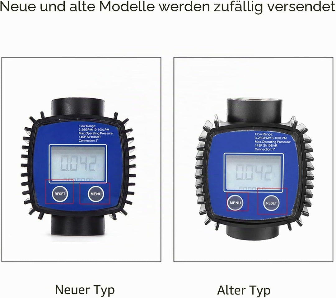 1-Zoll-Innengewinde-Digital-Turbinen-Durchflussmesser Durchflussmesser für Wasser-Öl