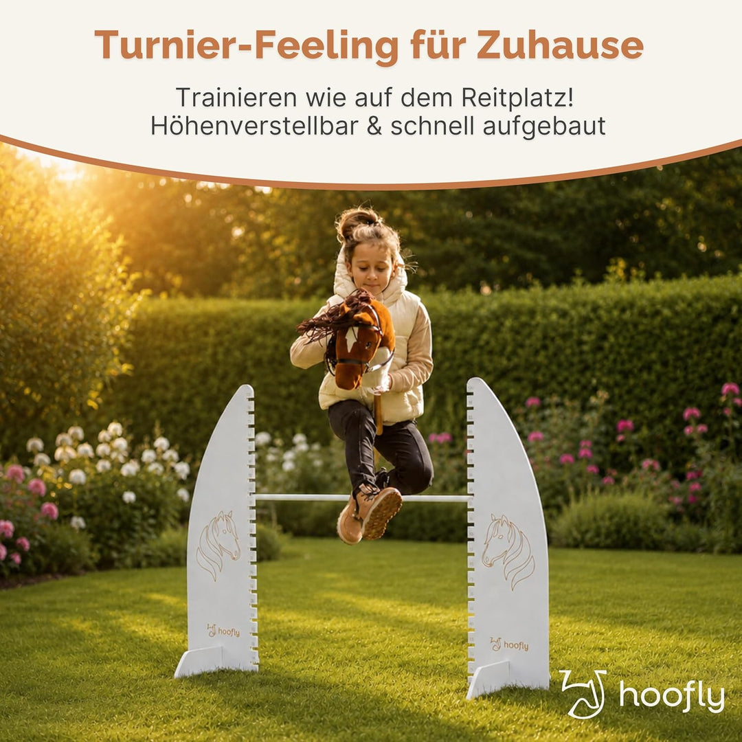 Hobby Horse Hindernis Set Höhenverstellbar bis 100 cm – 2X Turnier Hürde für Kinder &amp; Jugendliche, P