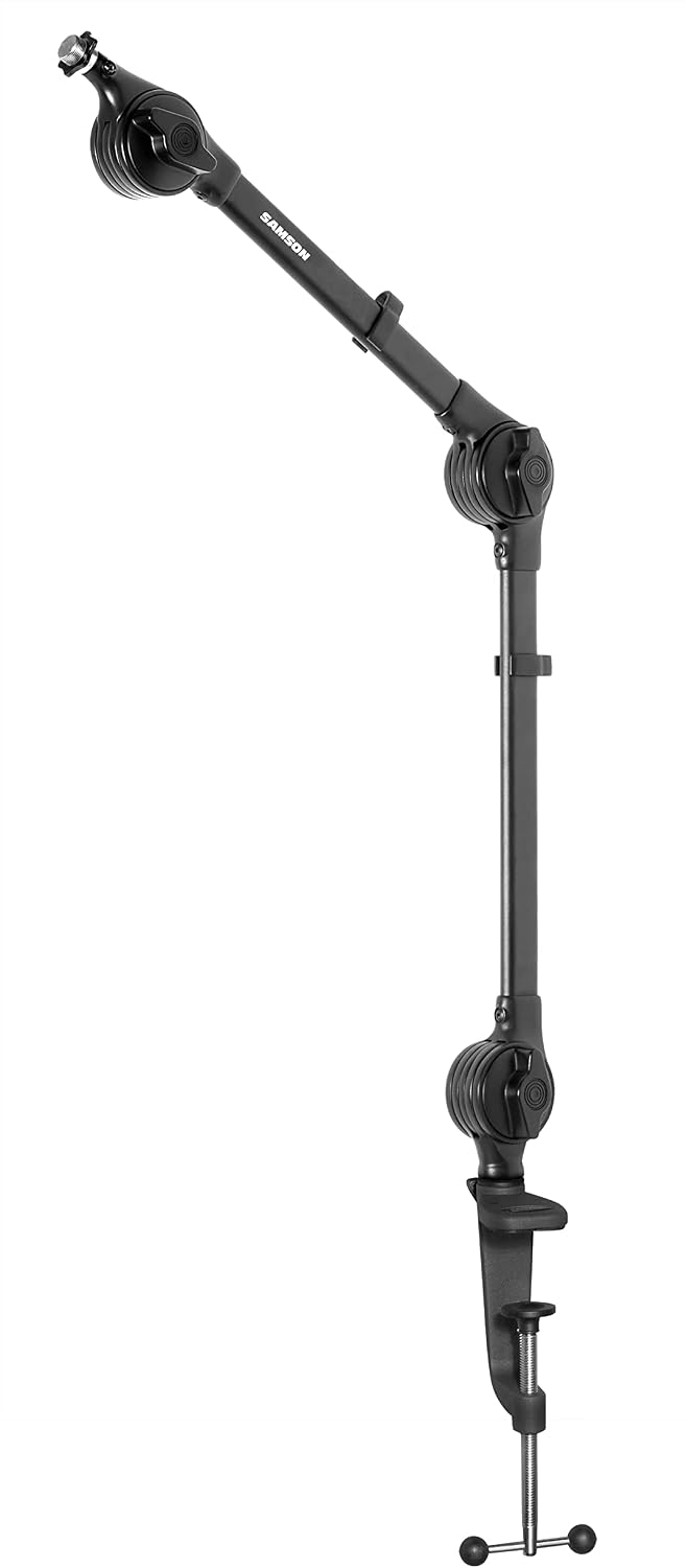 SAMSON Technologies MBA26 Mikrofonarm für Podcasting und Streaming, 66 cm (26 Zoll), schwarz Tischst