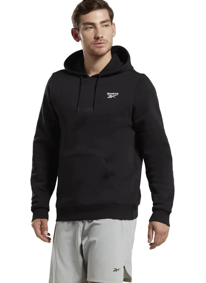 Reebok Herren Logo auf der Linken Brust Kapuzenpullover S Schwarz, S Schwarz