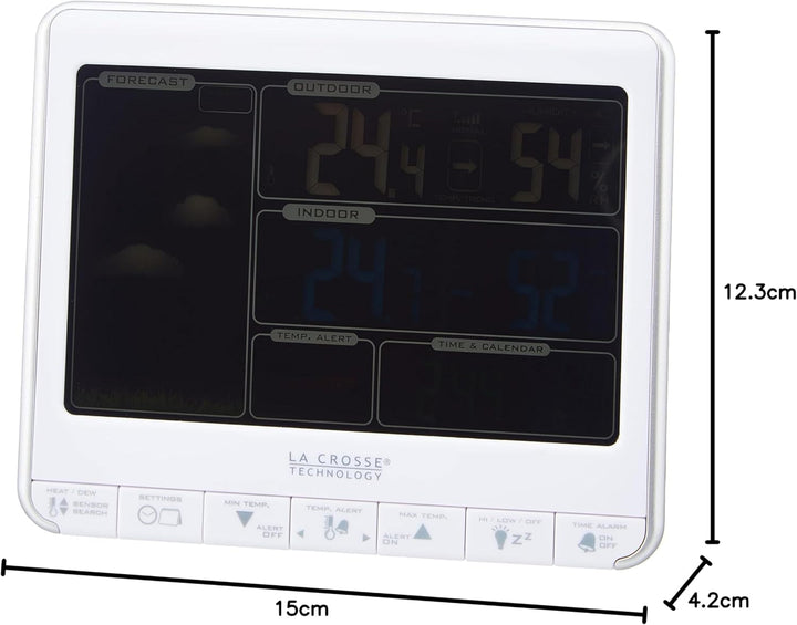 La Crosse Technology WS6826WHI-BLA Wetterstation Mehrfarbig silber, silber