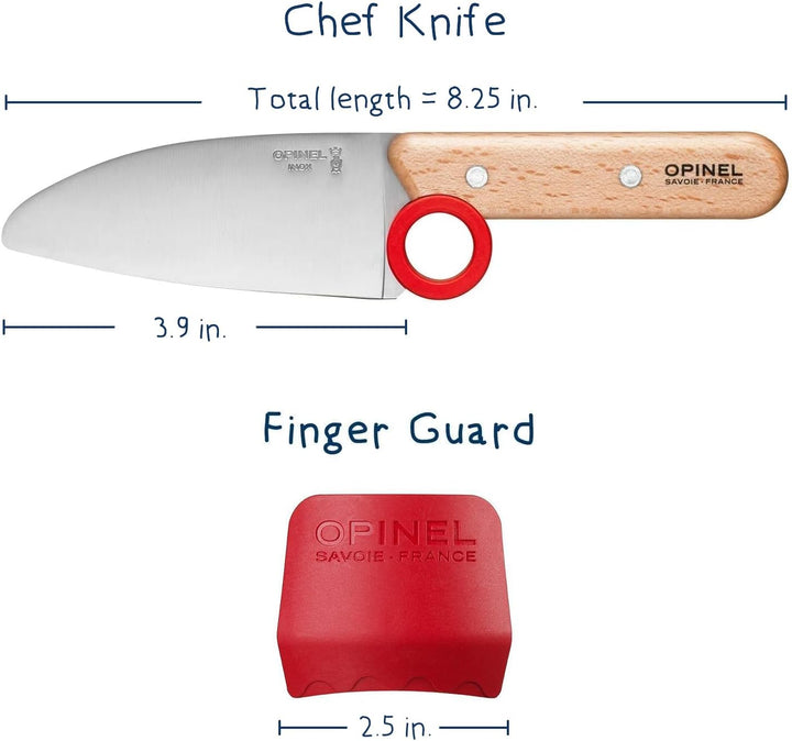 Opinel Le Petit Chef, Küchenmesser-Set, 2-teilig Messer, grau, 26