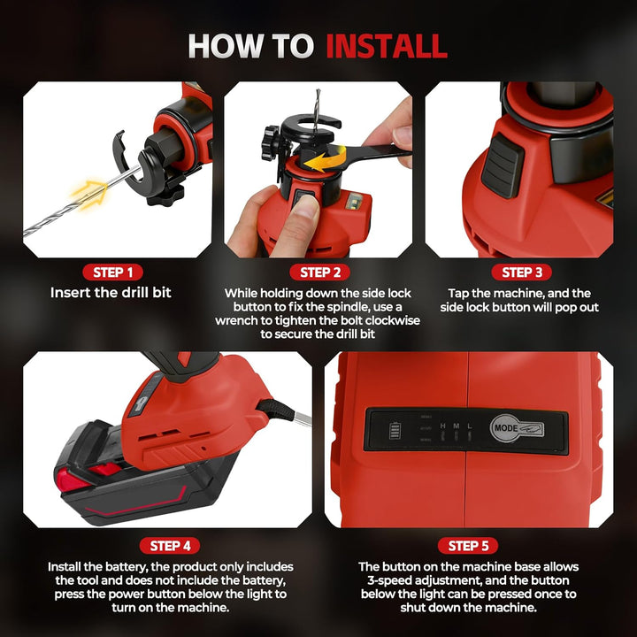 Bürstenlose Akku-Trockenbau-Ausschnittwerkzeug für Milwaukee M18 18V Akku Rot für Milwaukee M18 18 V