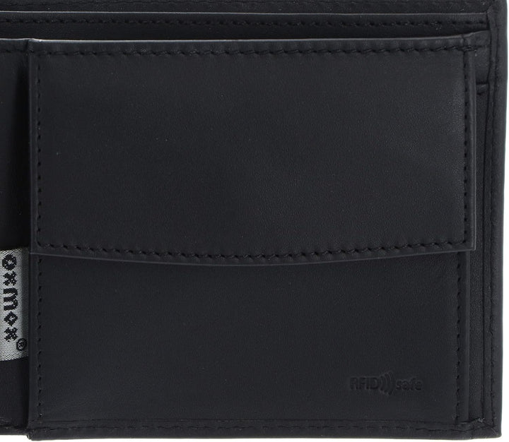 oxmox Leather Geldbörse RFID Schutz Leder 12 cm