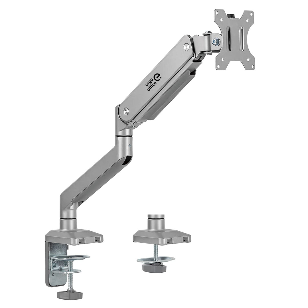 Ergo Office ER-447 1-Fach Monitorhalterung mit Gasfeder 17"-32" Doppelarm Tischhalterung Monitorarm