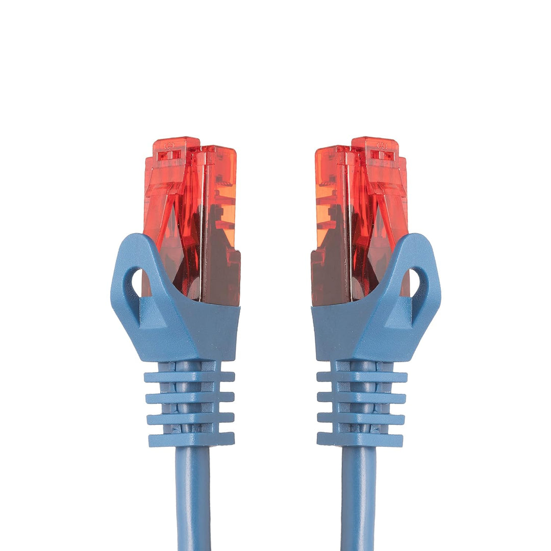 BIGtec - 10 Stück - 20m Gigabit Netzwerkkabel Patchkabel Ethernet LAN DSL Patch Kabel blau (2x RJ-45