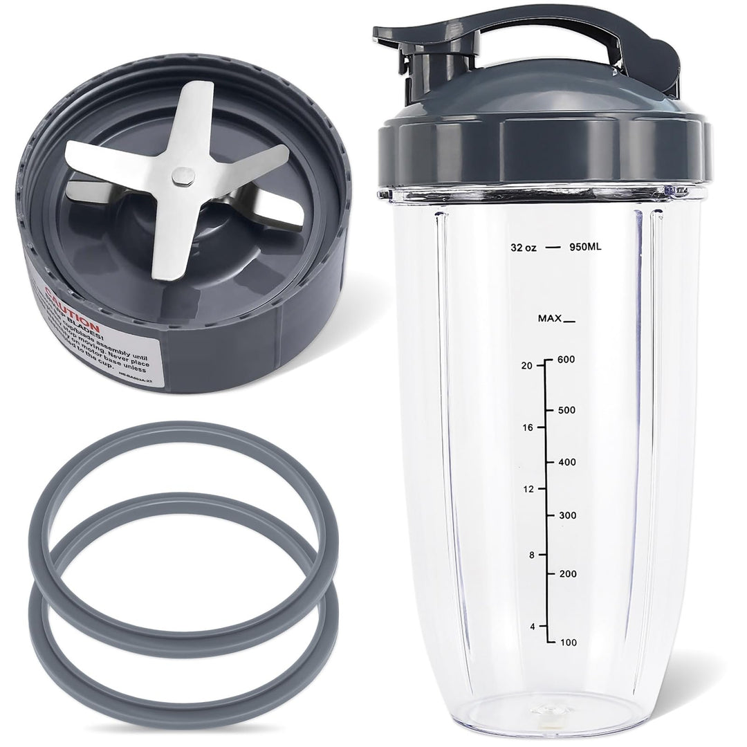 5 Stück Mixer-Ersatzteile Extraktorklinge und 900 ml Becher für NutriBullet 600 W und 900 W Serie, i