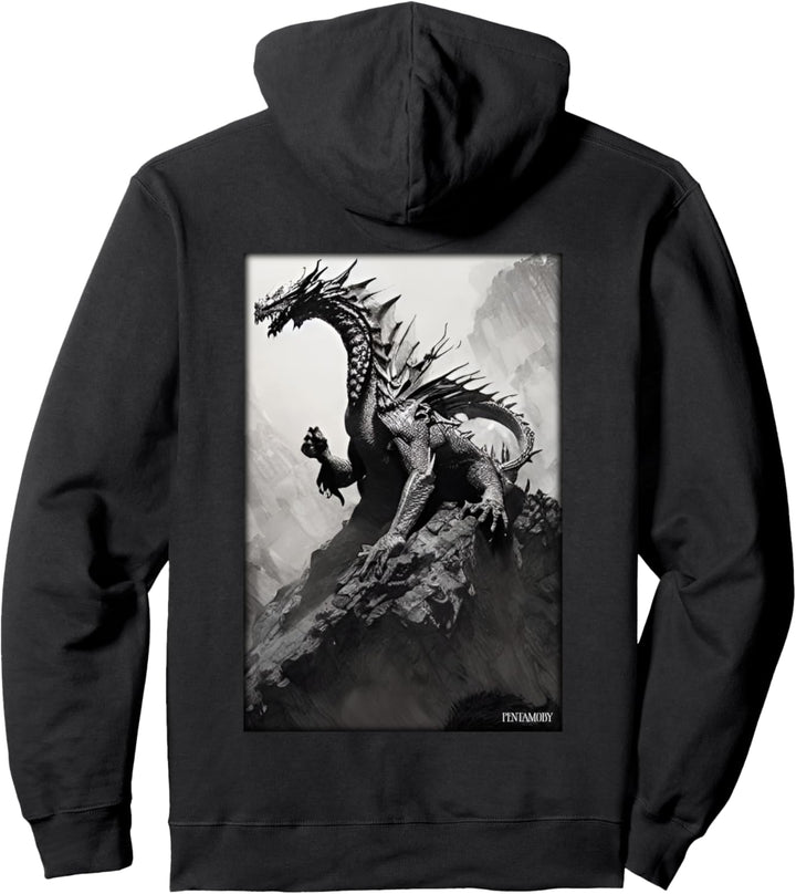 Drachen Kreatur Fantasie Pullover Hoodie