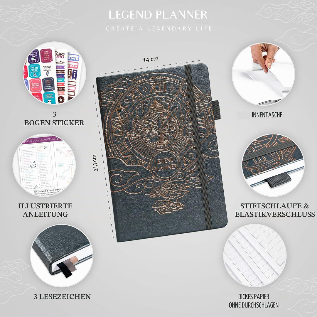 Legend Planner - Beste Wochenplanung und Monatskalender zur Steigerung der Produktivität, Erreichung