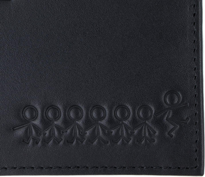 Oxmox Geldbörse Leder Leather Pocketbörse Jumping-Jack Embossed Black, Jumping-jack Embossed Black