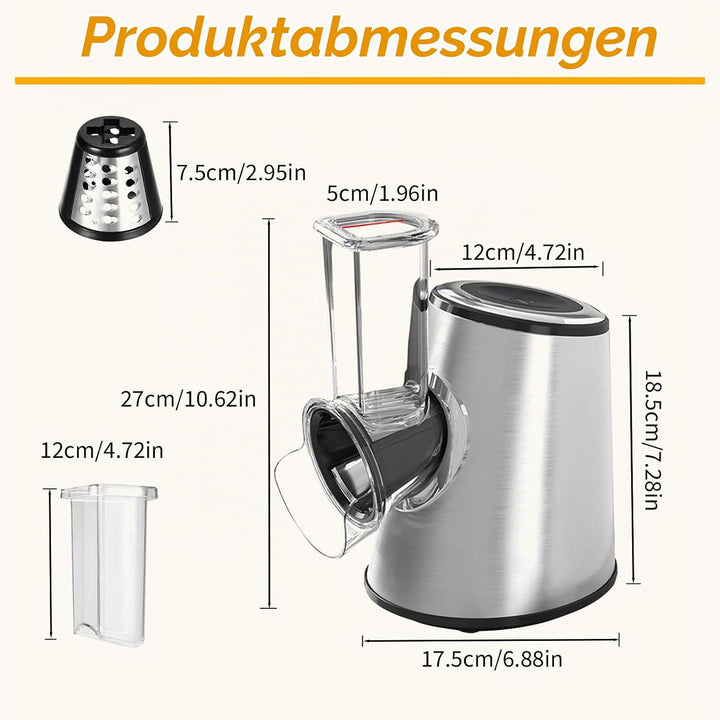 5-in-1 Gemüseschneider Elektrisch, 500W Elektrischer Gemüseschneider