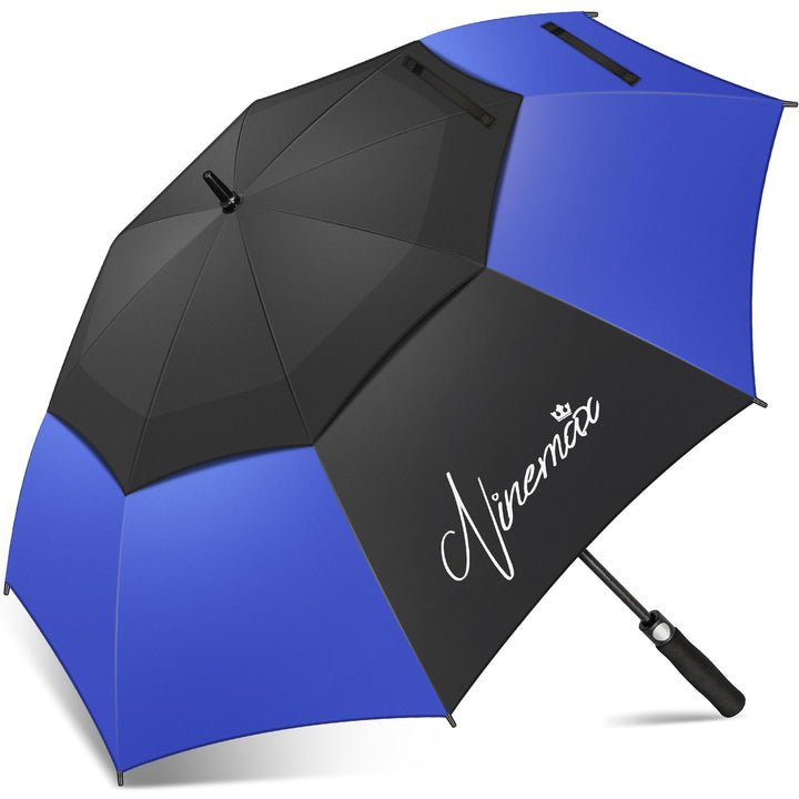 NINEMAX Golf Regenschirm Gross Sturmfest XL/XXL, Grosser Regenschirm Sturmfest Stabil, Golfschirm Gr
