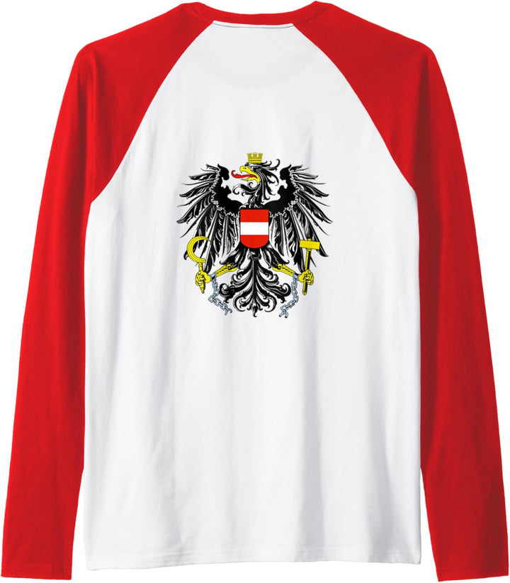 Osterreich Austrian Flag Shirt Austria National Emblem Gift Raglan