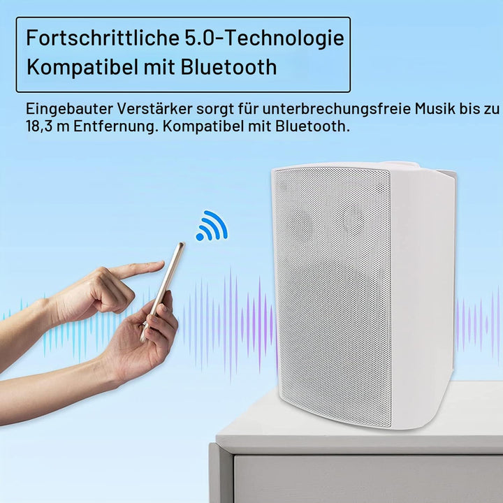 Herdio 5,25 Zoll 200 Watt Wasserdicht Aussenlautsprecher Indoor Outdoor Patio Deck Lautsprecher für