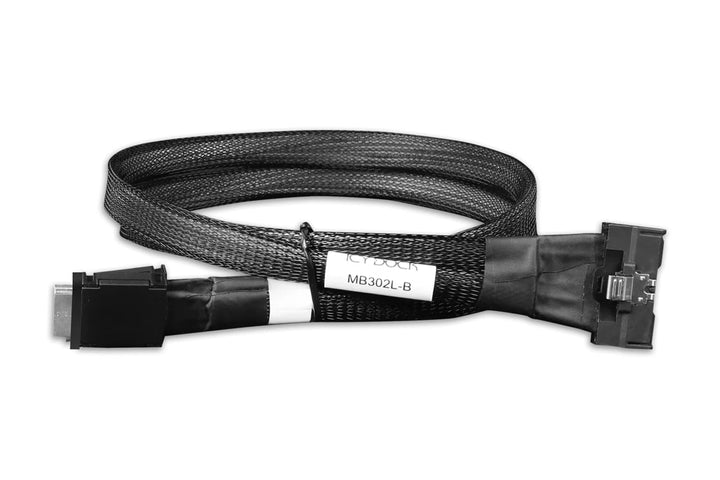 ICY DOCK MB302L-B Datenkabel - 1x MCIO SFF-TA-1016 8i zu 2x OCuLink SFF-8611 4i Länge 50cm 1x MCIO 8