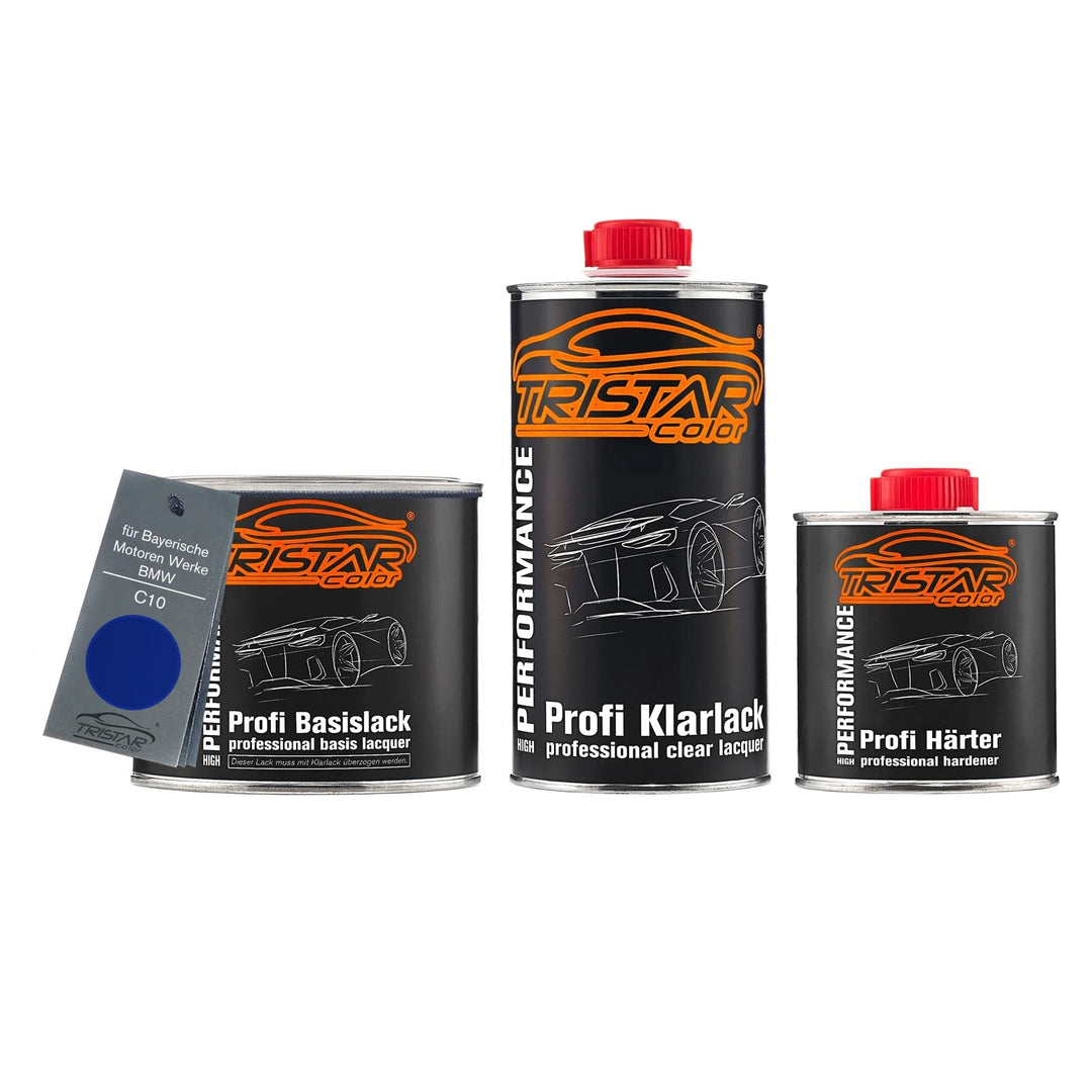TRISTARcolor Autolack Dosen Set für BMW C10 Mediterranblau Metallic 1,25L