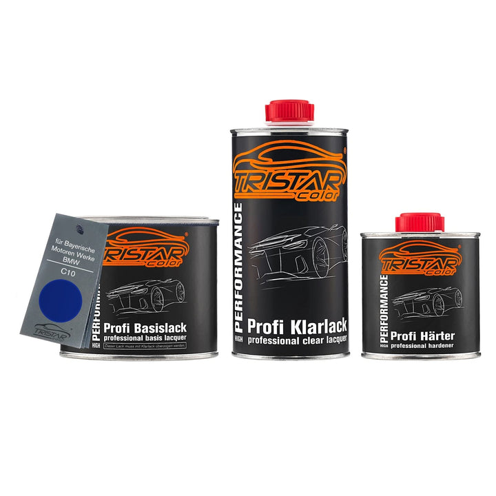 TRISTARcolor Autolack Dosen Set für BMW C10 Mediterranblau Metallic 1,25L