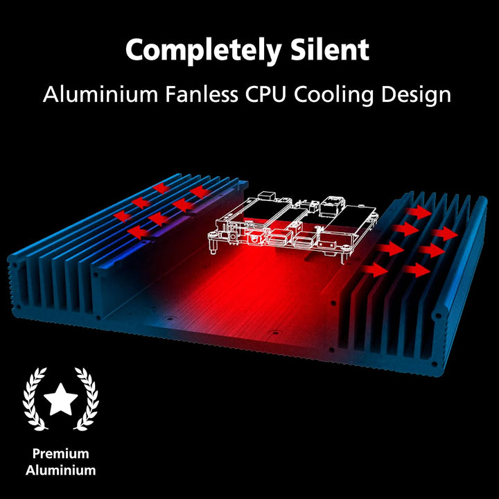 Akasa Plato TN, Low Profile PC Aluminium Gehäuse, Entwickelt für Intel® NUC der 11. Generation (Tige