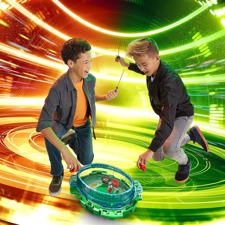 Hasbro Beyblade Burst QuadDrive Interstellar Drop Battle Set − Beystadium-Arena, 2 Kreisel und 2 Sta
