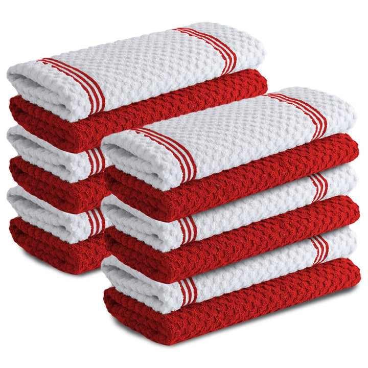 Infinitee Xclusives Premium Geschirrtücher | 12 Stück | 100% Baumwolle | 38 x 64 cm | ultraweiche &amp;