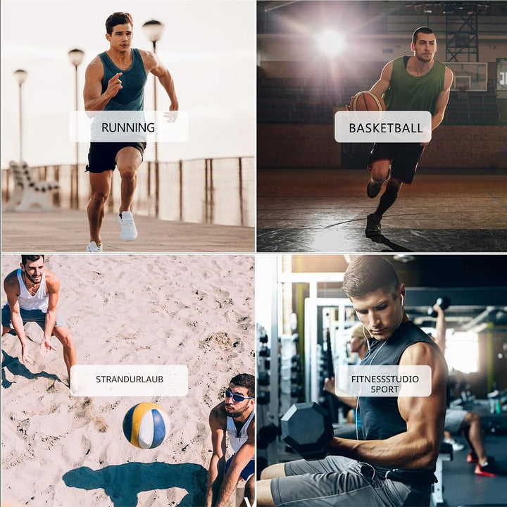 MEETYOO Tank Top Herren, Achselshirts Sport Ärmelloses Shirt Unterhemd Fitness Sleeveless Tshirt für