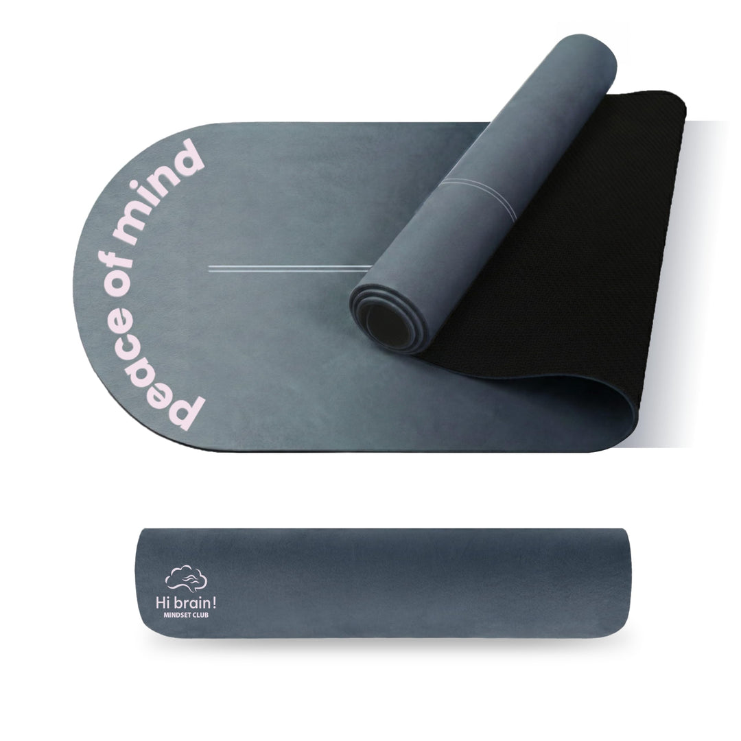 Premium Yoga Matte – Mikrofaser &amp; Naturkautschuk, Extra Breit 68cm - Meditationsmatte, Pilates Matte