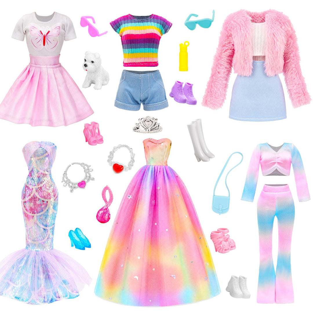 Miunana 6 Kleidung + 6 Schuhe + 9 Zubehör für 11.5&