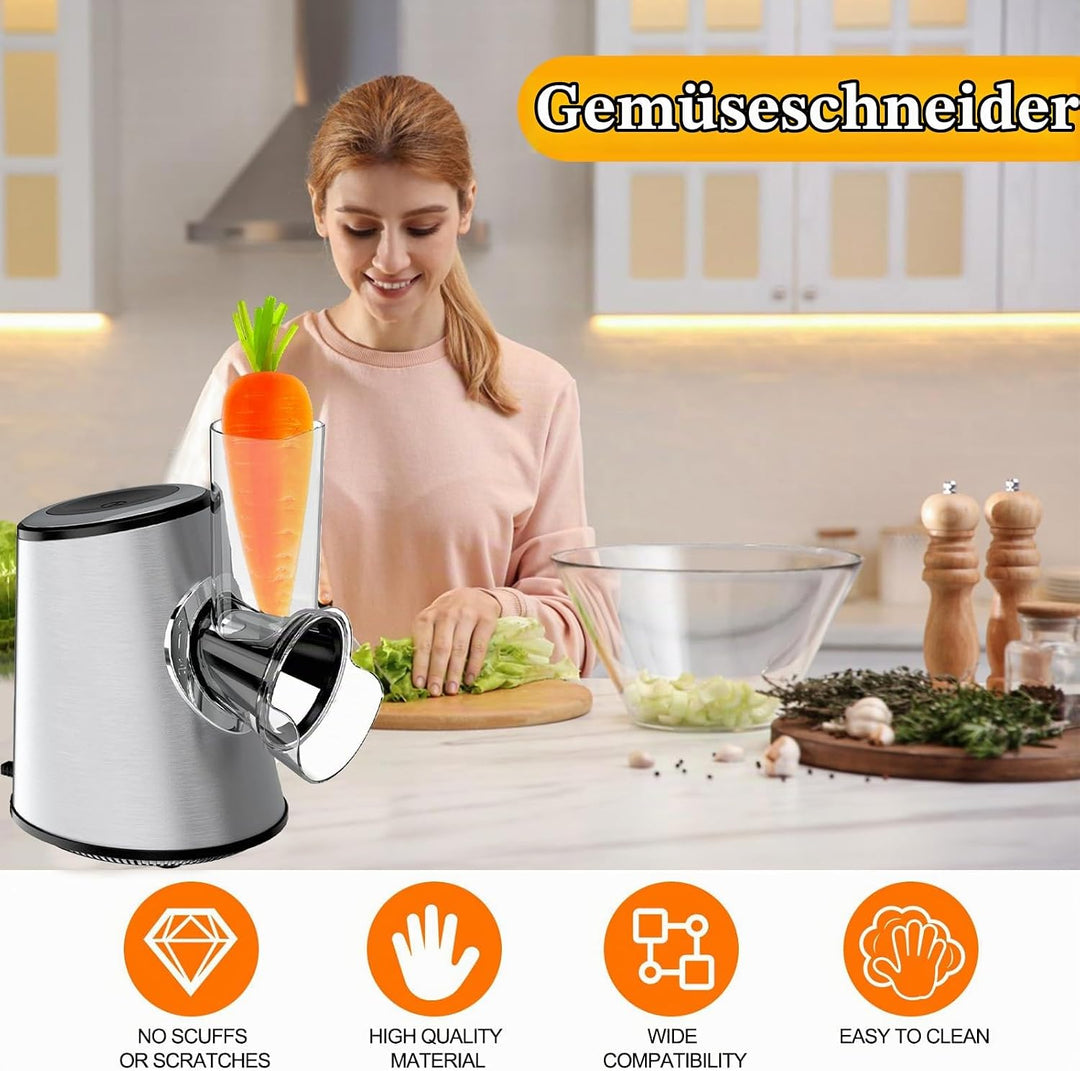 5-in-1 Gemüseschneider Elektrisch, 500W Elektrischer Gemüseschneider