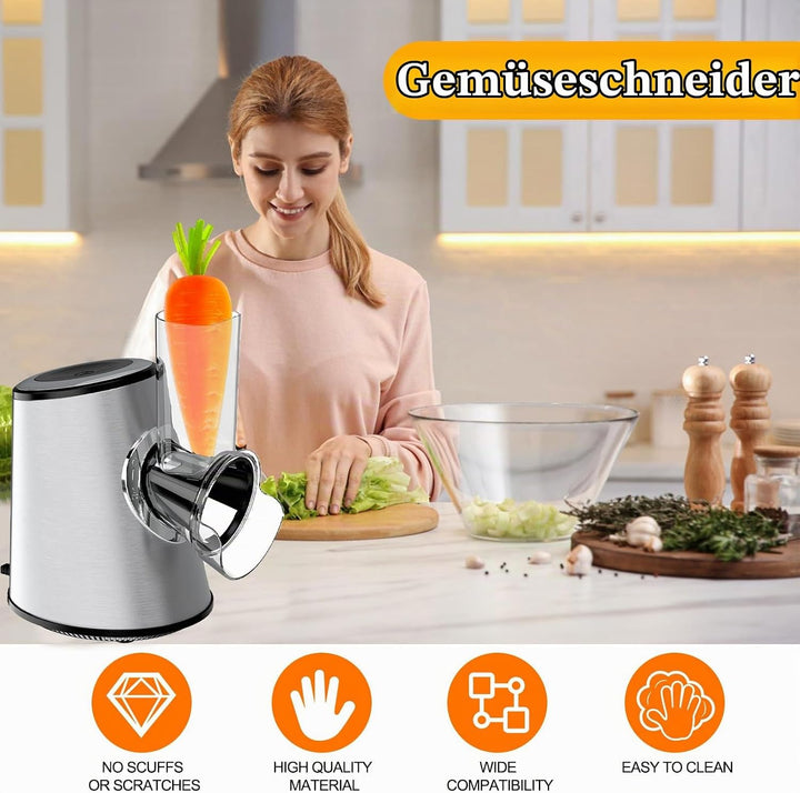 5-in-1 Gemüseschneider Elektrisch, 500W Elektrischer Gemüseschneider