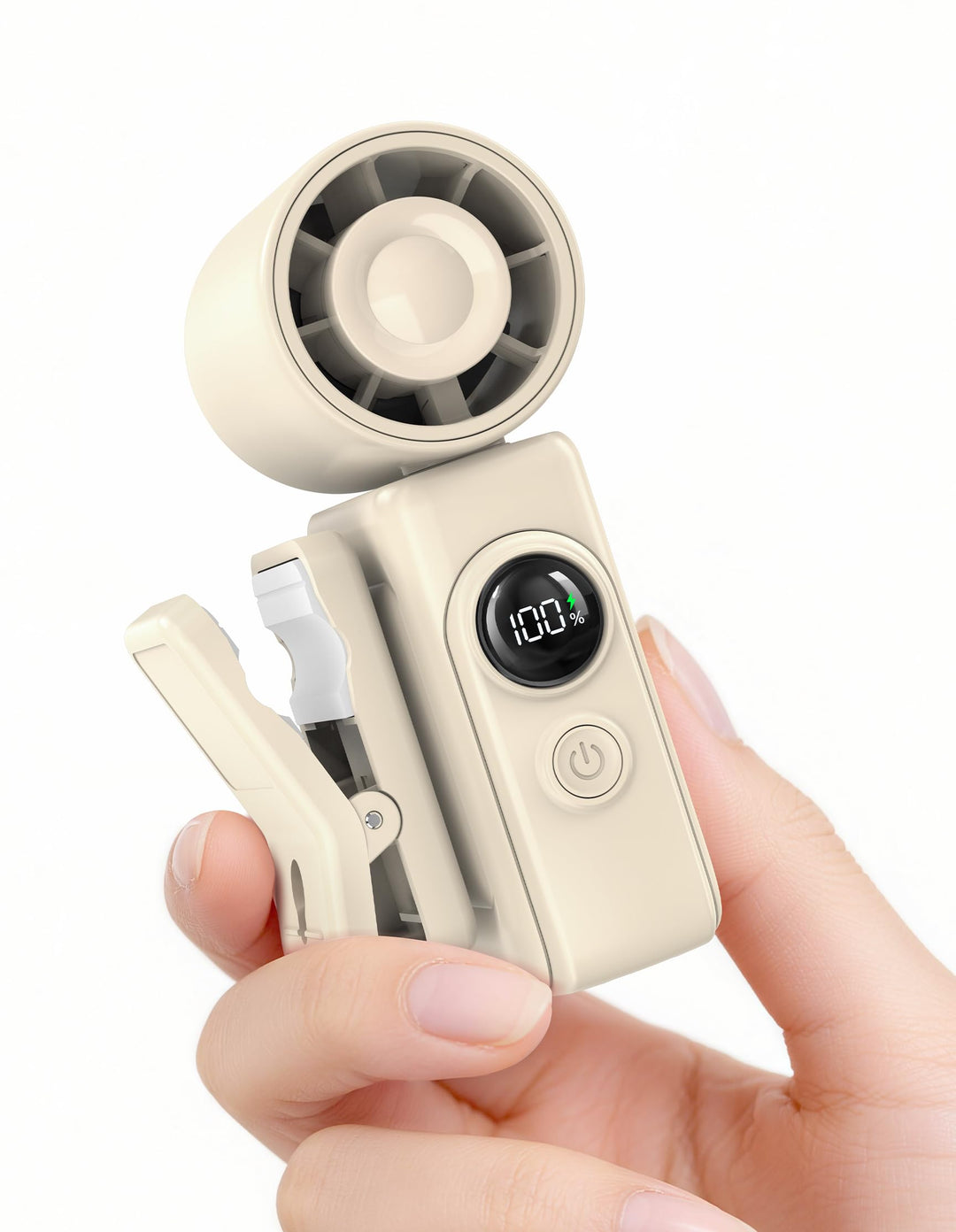 anysun Turbo-handventilator, 13500 RPM Mini Ventilator 118g Leichter mit 360° Clip, Umhängeband und