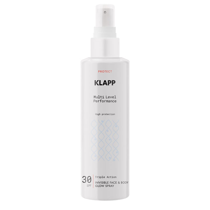 KLAPP Cosmetics - Triple Action Invisible Face &amp; Body Glow Spray 30 SPF (200ml)