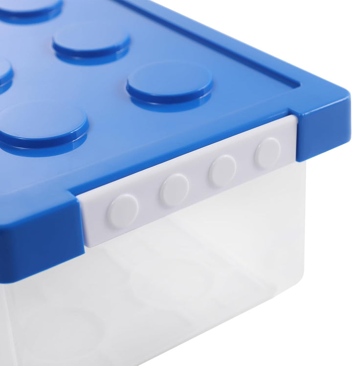 4er-Set Stapelbar Aufbewahrungsboxen mit Deckel I Transparente Lego Sortierbox aus PP I Spielzeugkis