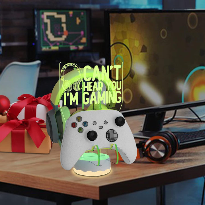 Ammonite Kopfhörer Controller Ständer Light up, 16 Farben 3D LED Lichter Headset Gamepad Halter, Gam