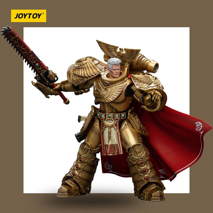JOYTOY Warhammer 40k Imperial Fists Rogal Dorn, Primarch of The Vllth Legion 1/18 Action Figur，Kombi