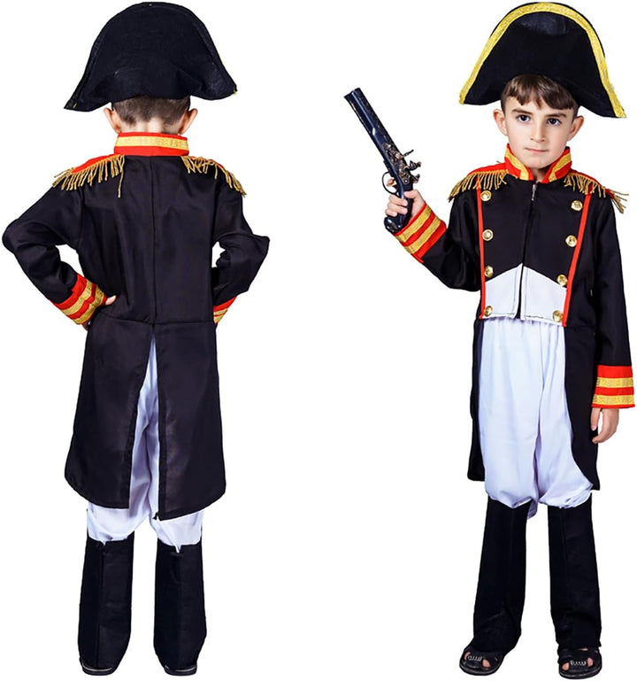 SEA HARE Kind Napoleon Kostüm Set (4-6 Jahre), 4-6 Jahre