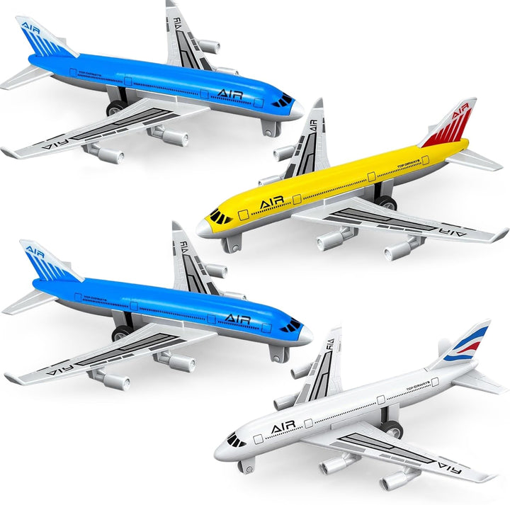 Flugzeug Spielzeug, Metall Pull Back Flugzeug Spielzeug für 3 4 5 6 Jahre Jungen Mädchen, Diecast Fl