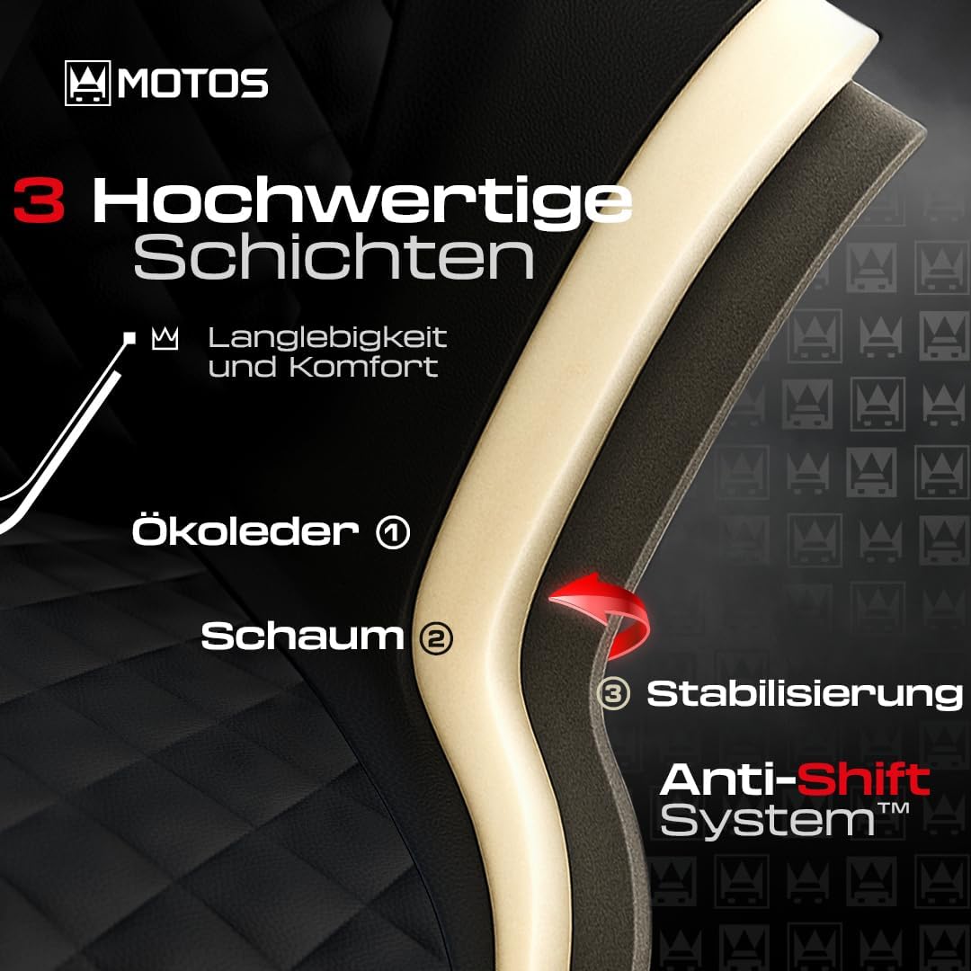 MOTOS Universal-Sitzbezüge Auto für Suzuki Jimny Autositzbezüge mit aktivem Airbag-System, dreilagig