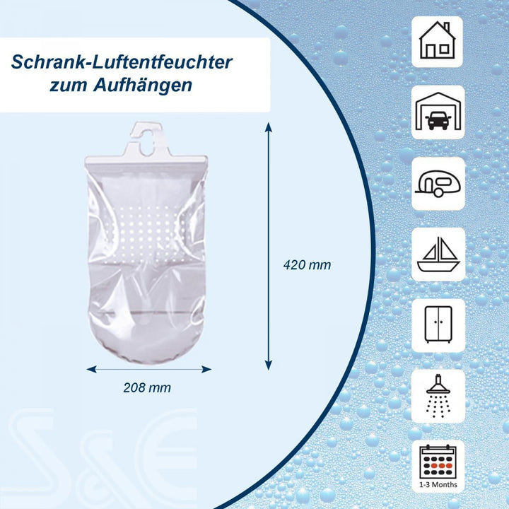 Bluecraft 10x 1kg Premium Luftentfeuchter Nachfüllpack ohne Strom Prills