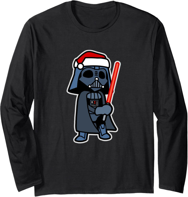 Star Wars Darth Vader Saber Santa Hat Christmas Langarmshirt