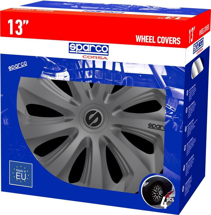 SPARCO SPC1670GR Sicilia 4 Stück Radzierblenden, Grau, 4 Stück, 16" 16" Grau, 16" Grau