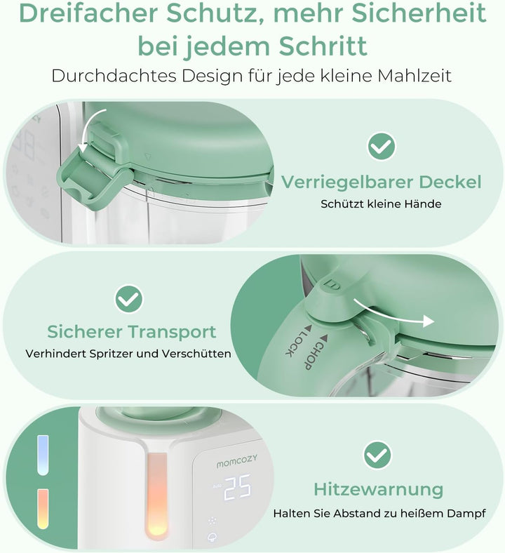 Momcozy AutoMeal Babynahrungszubereiter 450 ml BPA-frei