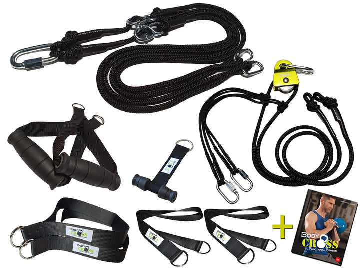 BodyCROSS Schlingentrainer Komplettset mit Functional Training Buch | Premium Sling und Sling mit Um