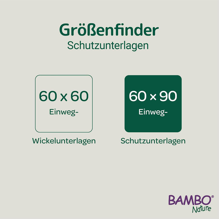 Bambo Nature Baby Einweg Wickelunterlagen 60x90 cm, 10 Stück | Extra Weich &amp; Atmungsaktiv Einmalunte