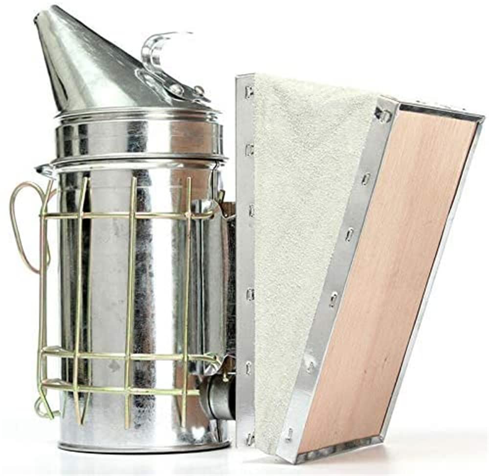 8 Stück Imkerwerkzeug Kit Bienenstock Raucher Set Bee Hive Imkereibedarf Tools Edelstahl-Smoker Bien