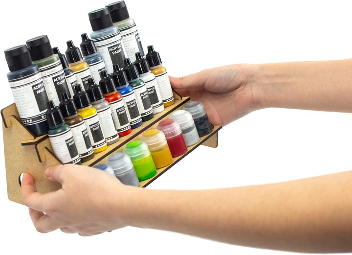 Farbenregal (Farbständer) Hohe Kapazität Stufen-Organizer (ohne Bohrungen) für Tabletop-Farben &amp; Mod