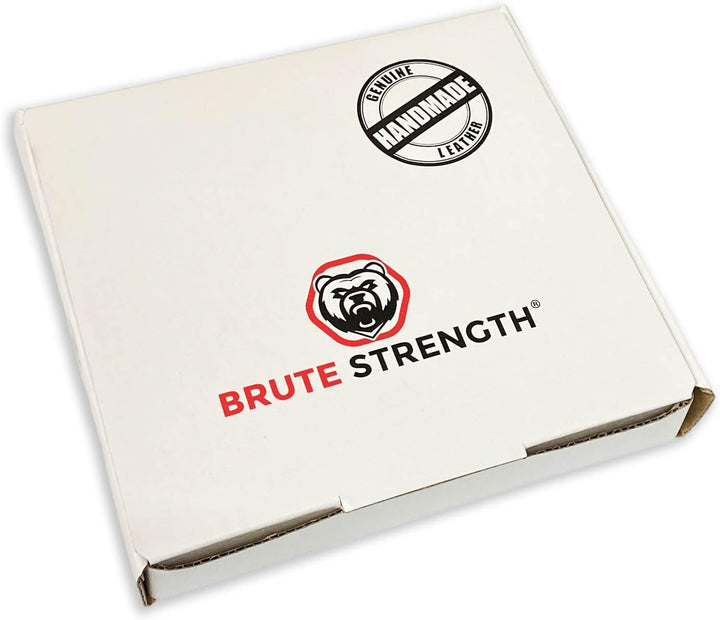 Brute Strength - Ledergriffe für Möbel - Grau - 24 Stück - 12,5 x 2,5 cm - Schrankgriff, Türgriff fü