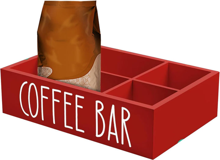 Gewürz-Aufbewahrungsbox mit herausnehmbaren Regalen, Kaffeestations-Organizer für Tee, Tassen und Zu