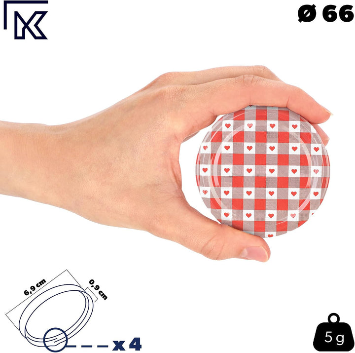 KADAX 100er Set Einmachgläser 200ml TO66, Marmeladengläser Vorratsgläser Mason Jar mit Schraubdeckel